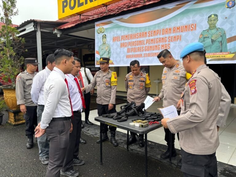 Kapolres Gunung Mas Pastikan Senjata Api Dinas dalam Kondisi Prima dan Aman