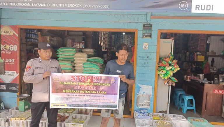 Sinergi Kuat Polsek dan Masyarakat: Bahu-Membahu Lawan Karhutla di Kahut