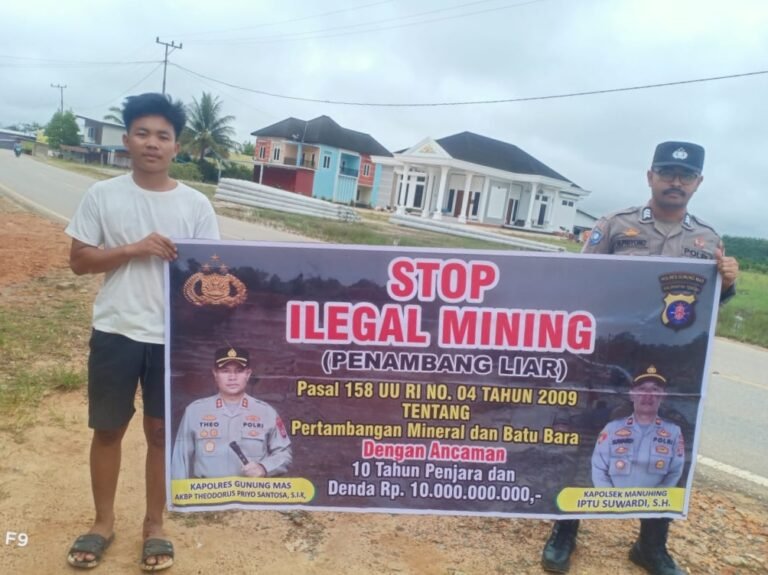 Bergerak Aktif dalam Pencegahan Tambang Ilegal, Polsek Manuhing Rutin Sosialisasi