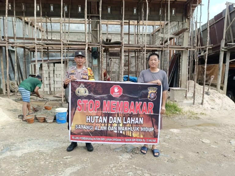 Cegah Polusi Asap, Polsek Kurun Sosialisasi Larangan Membakar Hutan Dan Lahan