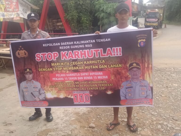 Polsek Manuhing Gencar Sosialisasi Larangan Bakar Hutan dan Lahan: Cegah Polusi Asap Demi Udara Bersih