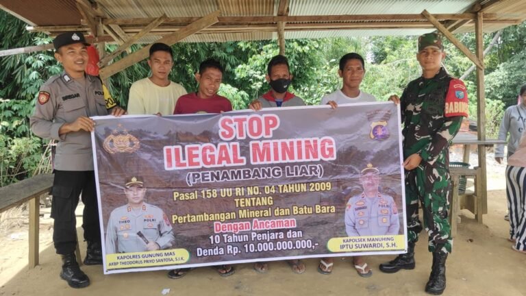 Waspada! Polsek Manuhing Ingatkan Warga: Tambang Ilegal Berujung Bui (Penjara)